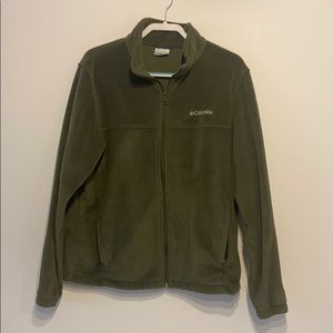 Columbia Zip Up sweater jacket warm green large